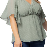 Sage Dot Seaside Serenade Top - Plus