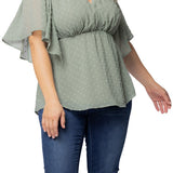 Sage Dot Seaside Serenade Top - Plus