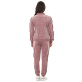 Women's Velour Zip-Front Jacket & Jogger Pants Set