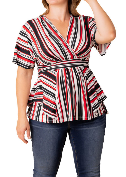 Boulevard Stripe Top - Plus