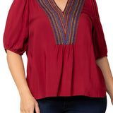 Tacoma Trim Neckline Top - Plus