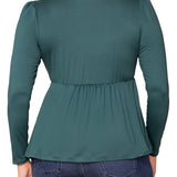 Rylan Ruched Top - Green - Plus