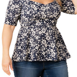 Posh Peplum Top - Plus