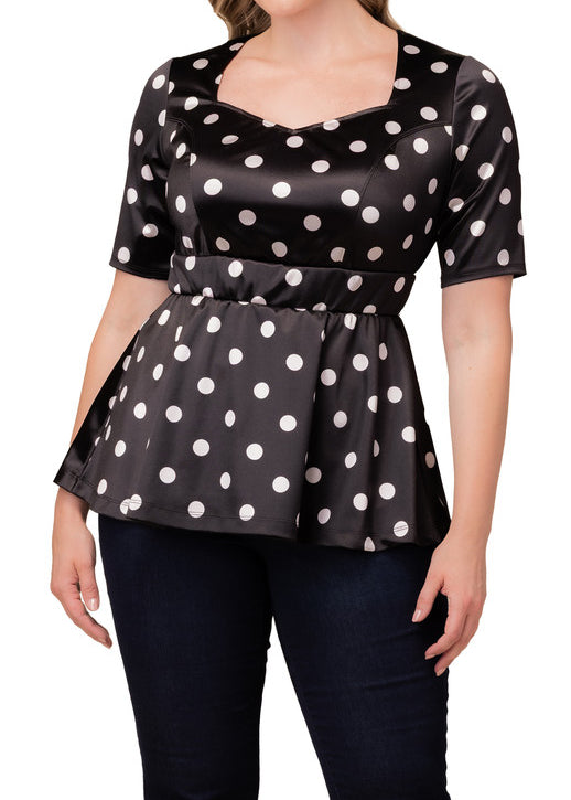 Posh Peplum Top - Plus
