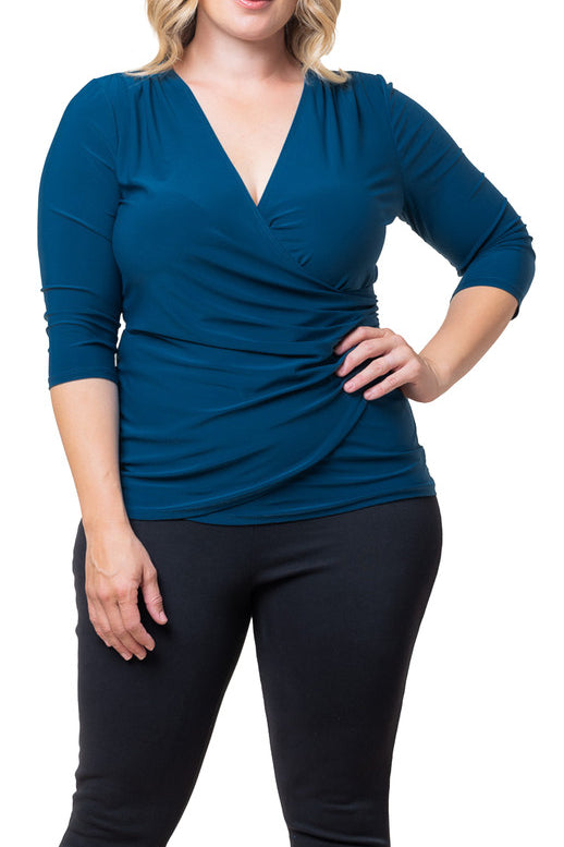Femme Fatale Faux Wrap Top - Plus