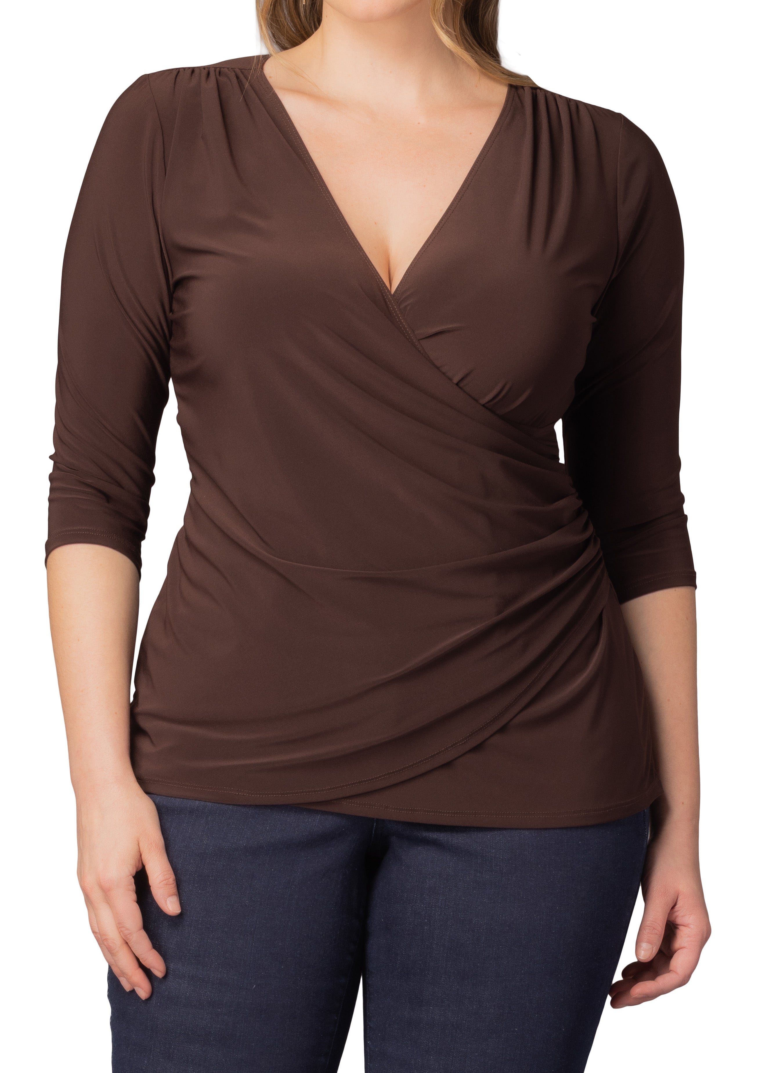 Femme Fatale Faux Wrap Top - Plus