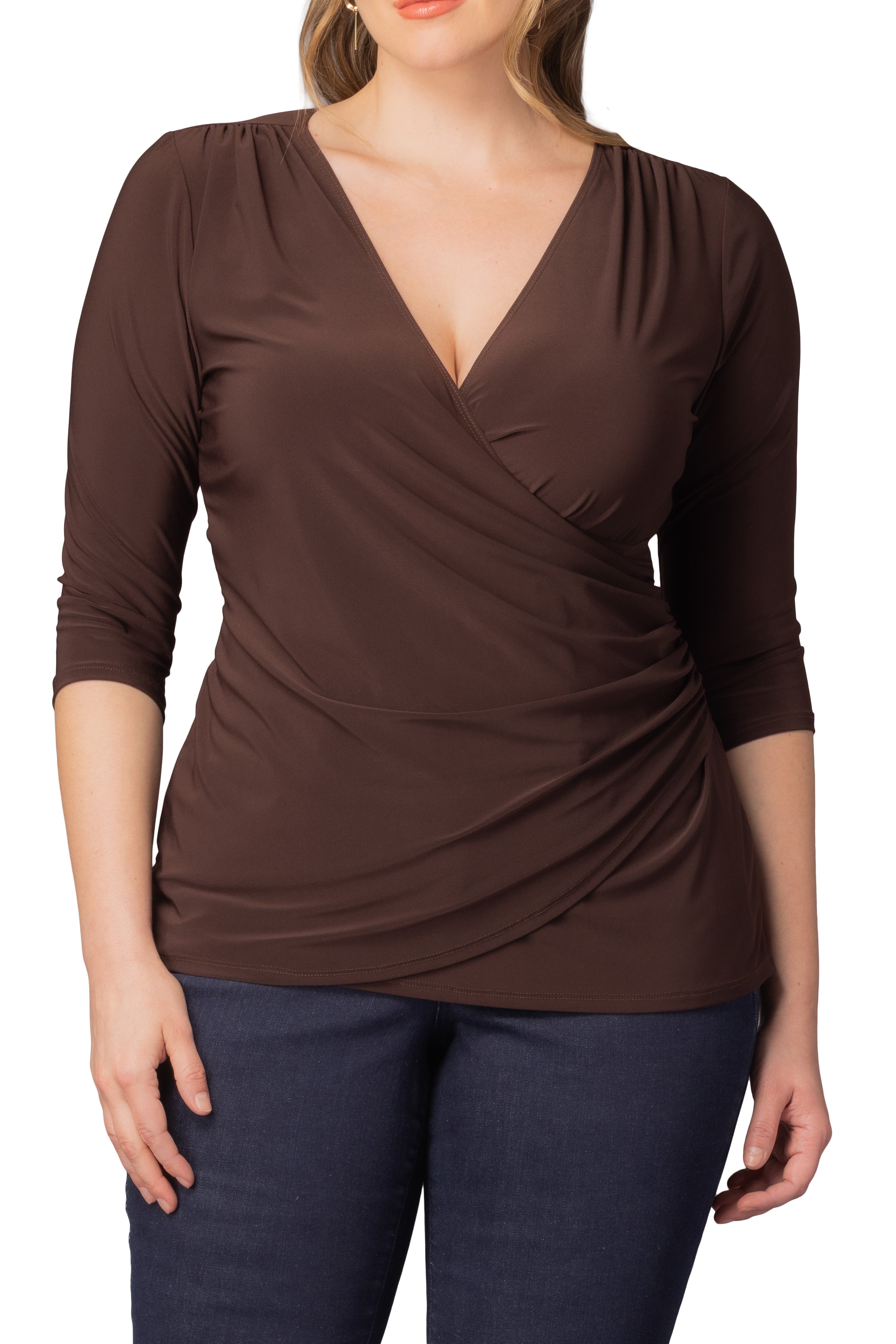 Femme Fatale Faux Wrap Top - Plus