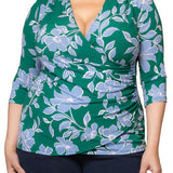 Femme Fatale Faux Wrap Top - Plus