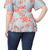 Encore Print Top  -Cherry Blossom Print -  Plus