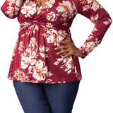 Abigail Long Sleeve Twist Top - Plus