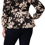 Natasha Long Sleeve Wrap Top - Plus