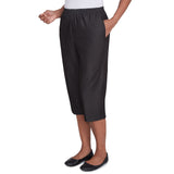 Alfred Dunner Women's Relaxed Fit Denim Capri- Petite