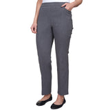 Alfred Dunner Classic Allure Fit Proportioned Pant with Elastic Comfort Waistband Short Length