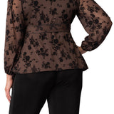 Alissa Long Sleeve Wrap Top - Plus