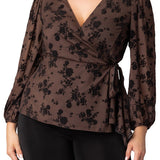 Alissa Long Sleeve Wrap Top - Plus