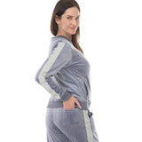 Women's Velour Zip-Front Jacket & Jogger Pants Set