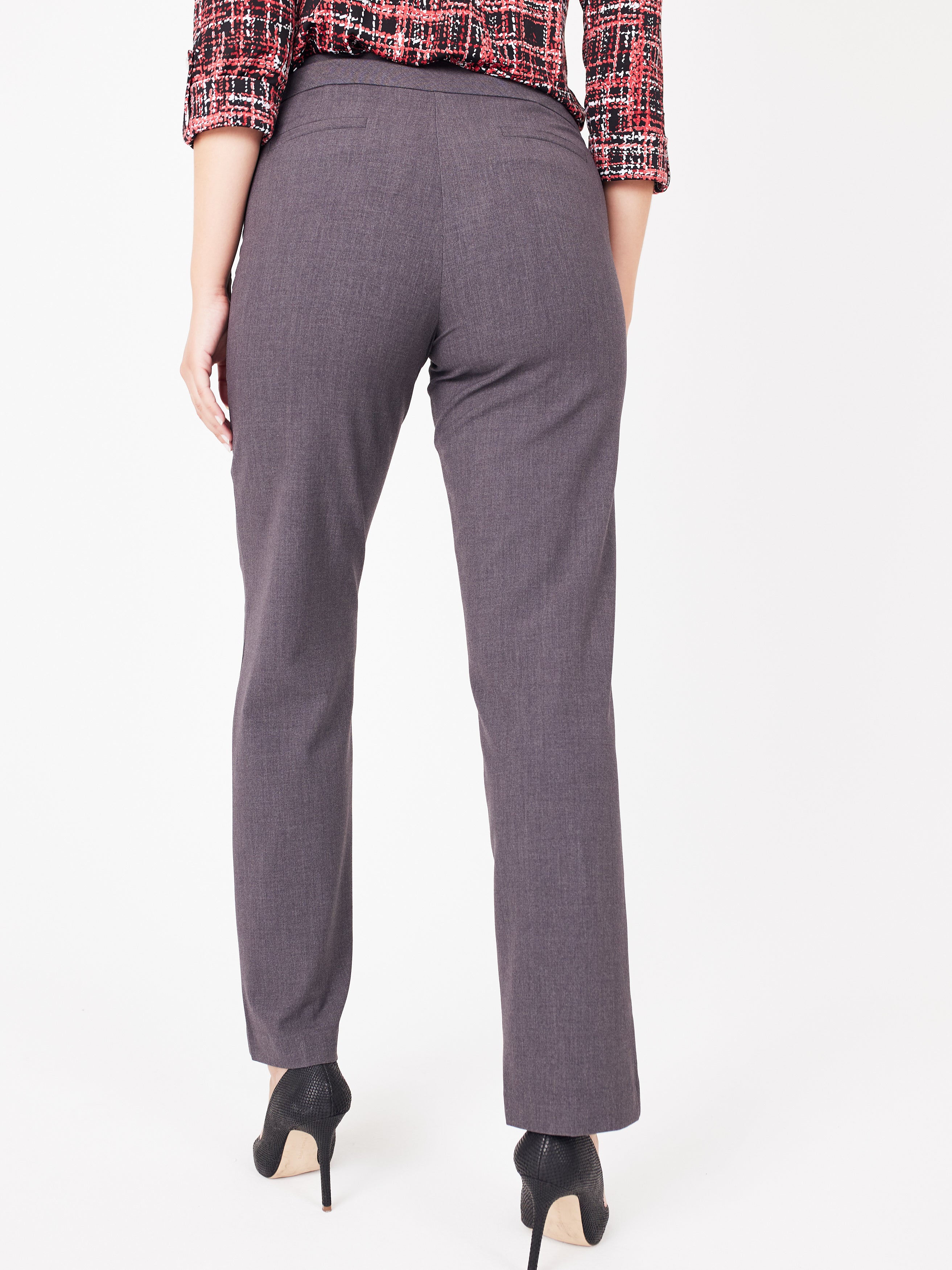 Roz & Ali Secret Agent Pull On Tummy Control Pants Straight Leg - Plus - Tall Length Black / 14W Roz & Ali Secret Agent Pull On Tummy Control Pants Straight Leg - Plus - Tall Length Black / 14W