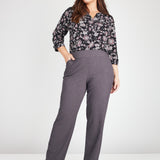 Roz & Ali™ Secret Agent Pull On Tummy Control Pants Cateye Pockets with Rivets, Tall Length