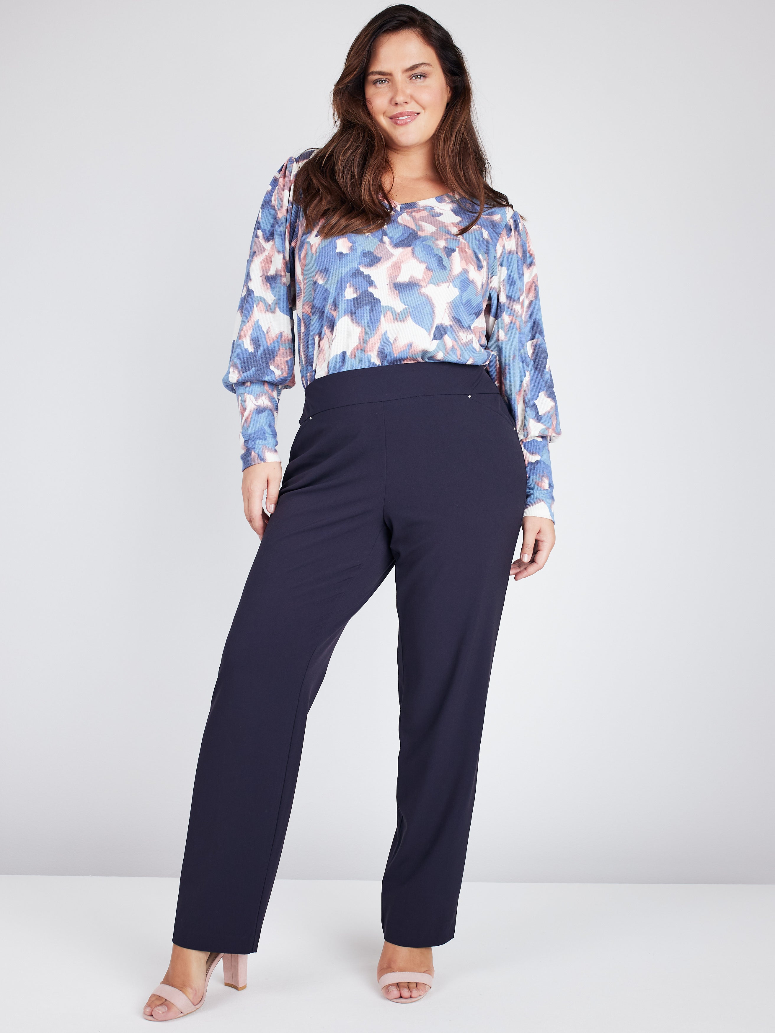 Roz & Ali™ Secret Agent Pull On Tummy Control Pants Straight Leg - Short Length