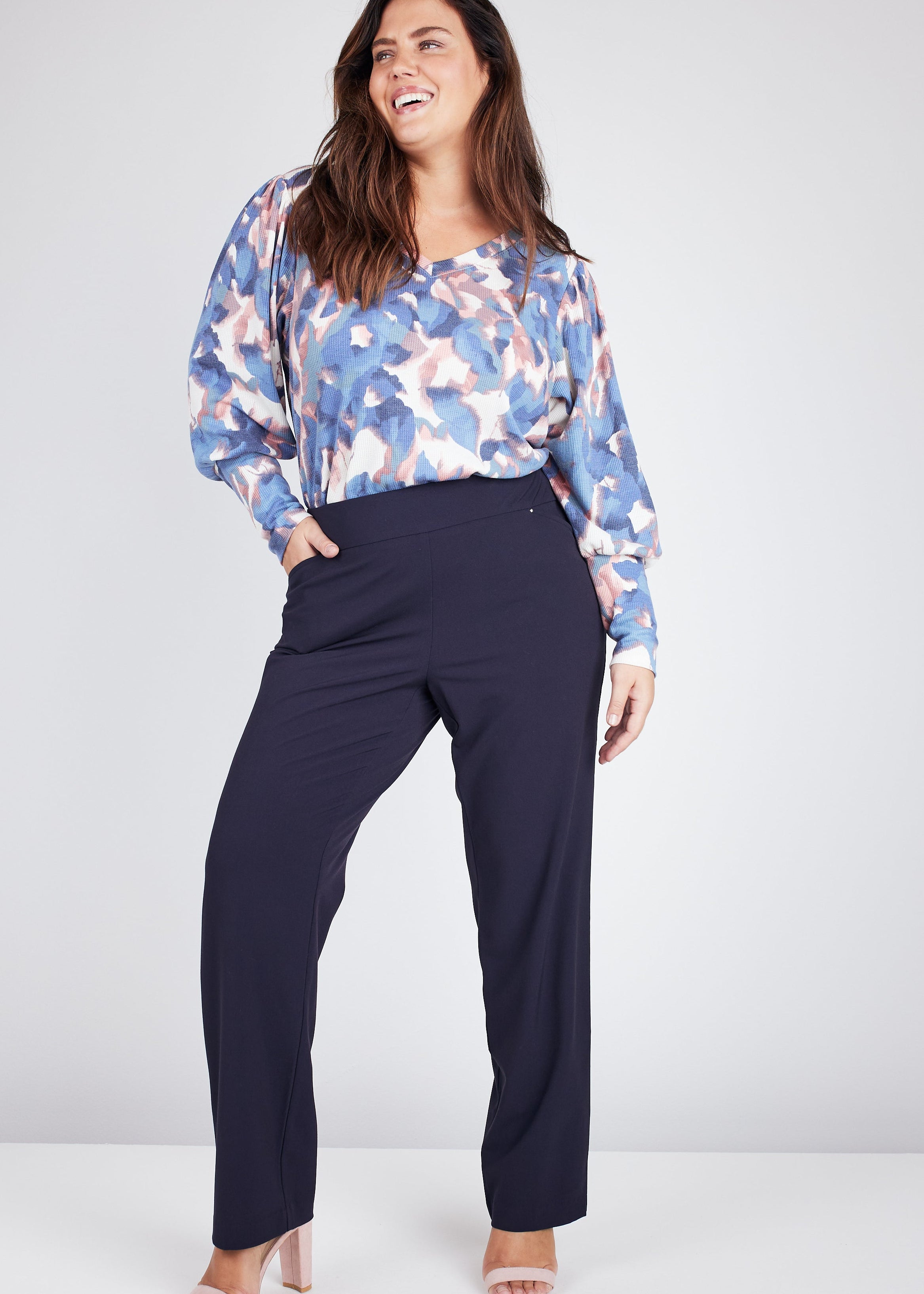 Roz & Ali™ Secret Agent Pull On Tummy Control Pants Straight Leg - Plus