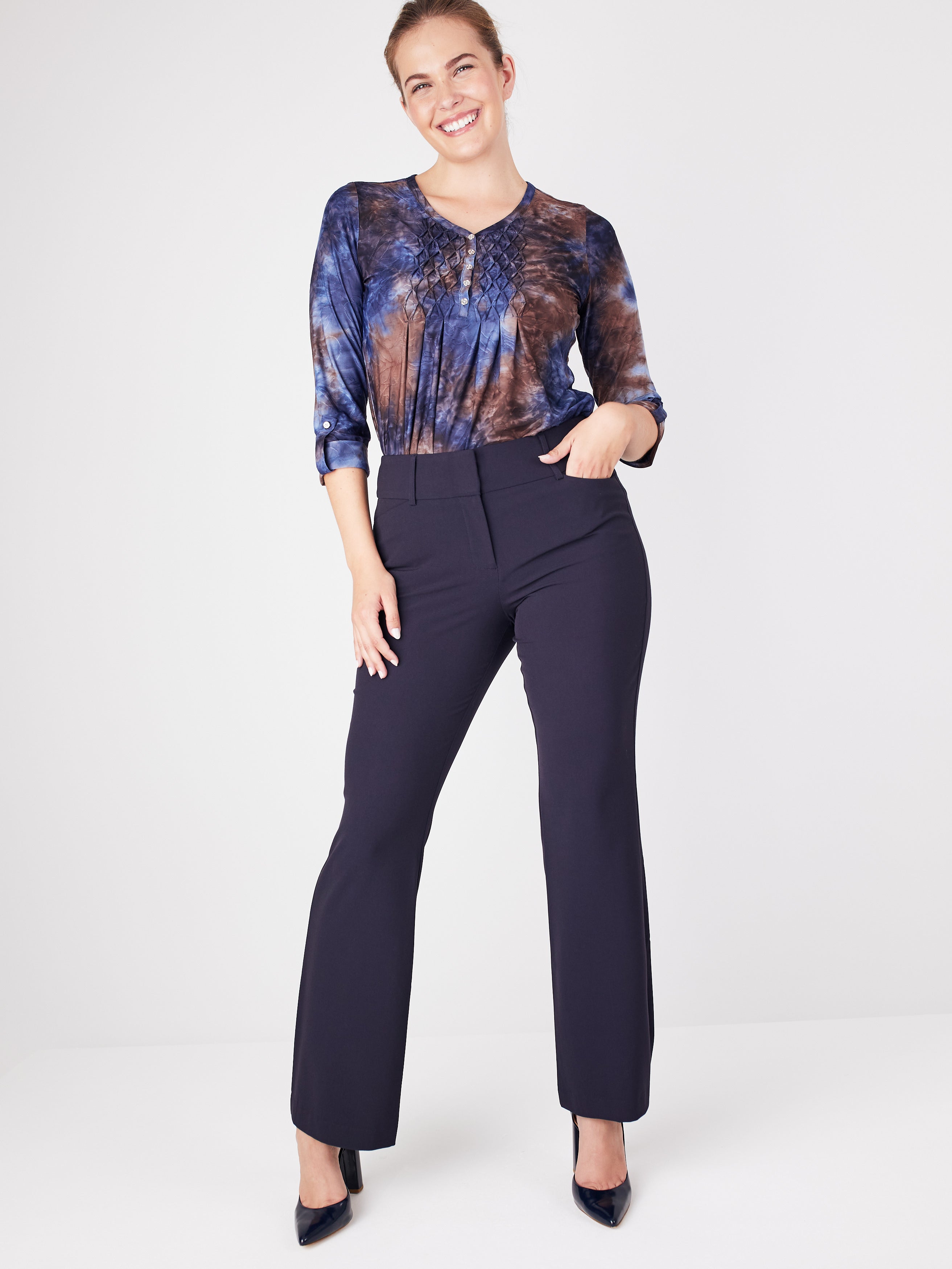 Roz & Ali™ Secret Agent Tummy Control Trouser Leg -  Plus - Short Length