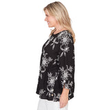 Alfred Dunner Tossed Floral Embroidered Top - Plus