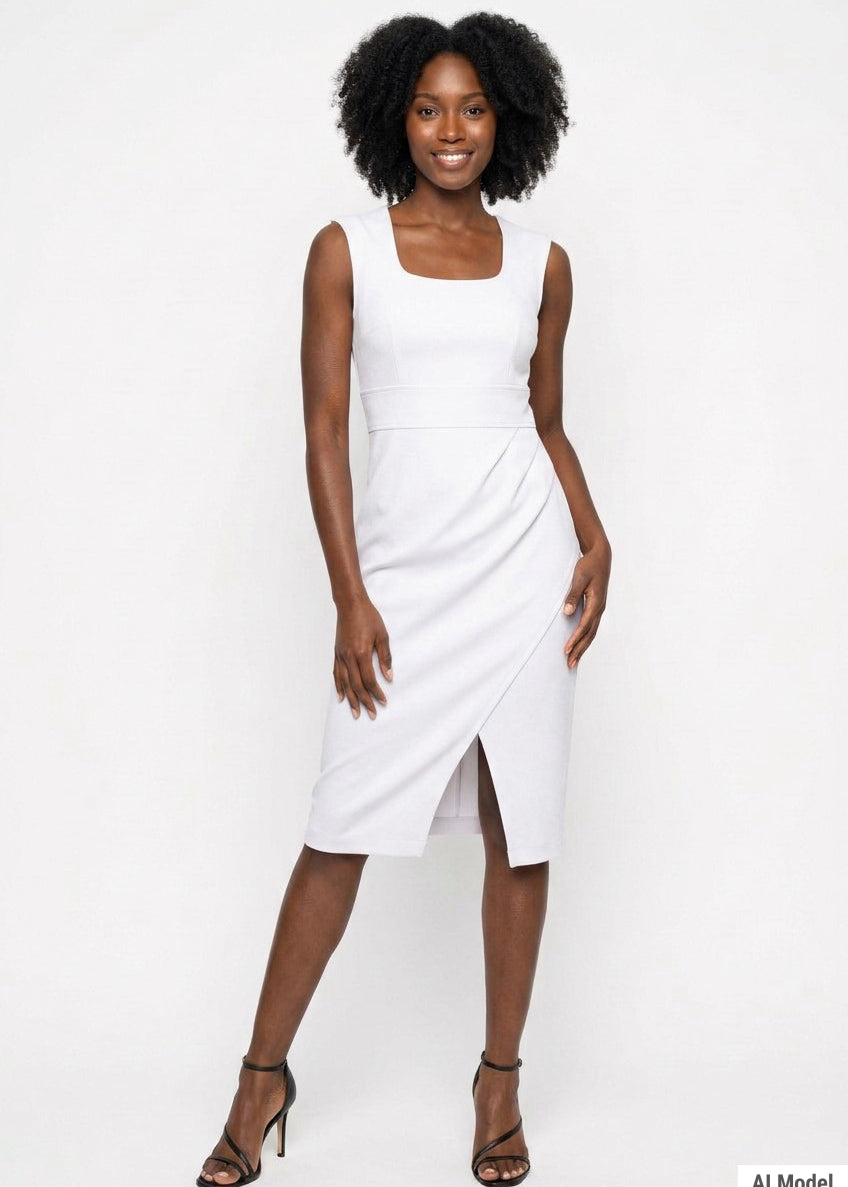 white sheath dress Sleeveless Square Neck Dress, – Dressbarn Pink bridesmaids are always Effortless Styling – Pair aus-trip-faith Girl Dress:12