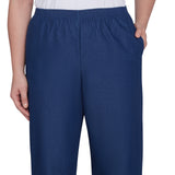 Alfred Dunner Classic All-Around Elastic Waistband Denim Pant Short Length