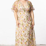 Embroidered Elegance Evening Gown - Plus
