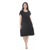 Women's Flutter Sleeve Ruffle Tiered Dress