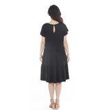 Women's Flutter Sleeve Ruffle Tiered Dress