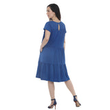 Women's Flutter Sleeve Ruffle Tiered Dress