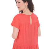 Women's Flutter Sleeve Ruffle Tiered Dress