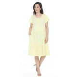 Women's Flutter Sleeve Ruffle Tiered Dress
