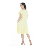 Women's Flutter Sleeve Ruffle Tiered Dress