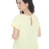 Women's Flutter Sleeve Ruffle Tiered Dress