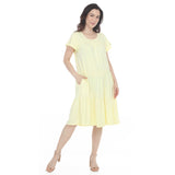 Women's Flutter Sleeve Ruffle Tiered Dress