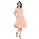 Women's Flutter Sleeve Ruffle Tiered Dress
