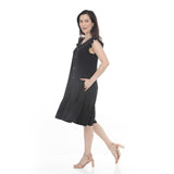 Women's Button Front Tiered Swing Dress