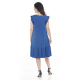 Women's Button Front Tiered Swing Dress