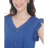 Women's Button Front Tiered Swing Dress