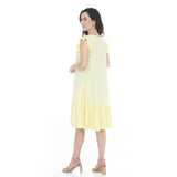 Women's Button Front Tiered Swing Dress