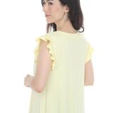 Women's Button Front Tiered Swing Dress