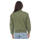 Women's Quilted Zip-Front Bomber Jacket