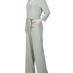 3/4 Sleeve Belted Jumpsuit - Petite - DressbarnJumpsuits & Rompers