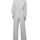 3/4 Sleeve Belted Jumpsuit - Petite - DressbarnJumpsuits & Rompers