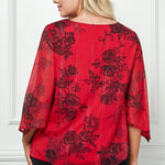 3/4 Sleeve Hanky Hem V - Neck Blouse - Plus - DressbarnBlouses