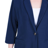 3/4 Sleeve Heavy Jacquard Knit Jacket - Petite - DressbarnCoats & Jackets