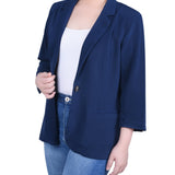 3/4 Sleeve Heavy Jacquard Knit Jacket - Petite - DressbarnCoats & Jackets