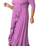 Veronica Ruffled Evening Gown - Plus